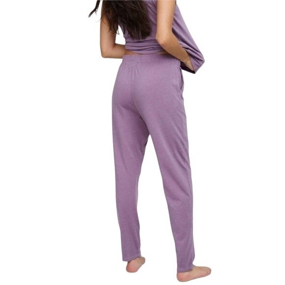 Mate the Label Lavender Tencel Organic Cotton Sleep Pant Pockets High Rise Soft - Picture 2 of 16